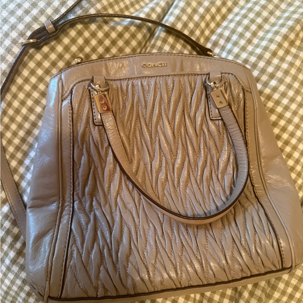 Coach purple Quilted Leather Shoulder Bag
